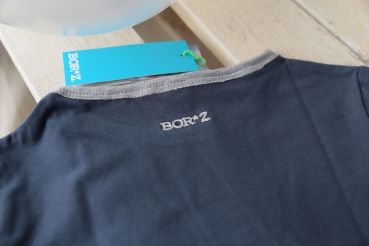 Bor*z - T-Shirt mit Logo in washed navy