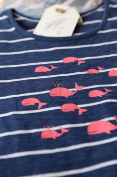 nice things mini - "whales & stripes" dress