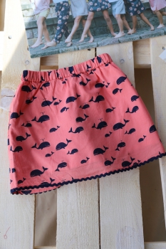 nice things mini - "nice whales" skirt