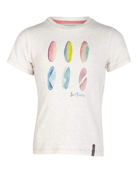 MINI A TURE - T-Shirt LEGOLAS antique white mit Surfboard