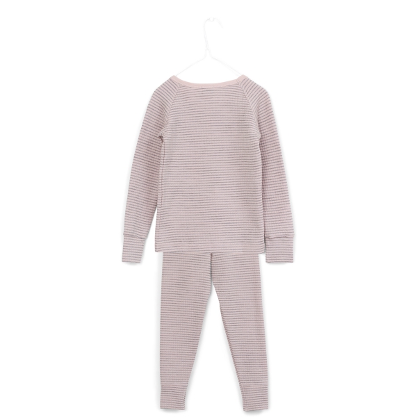 MINI A TURE - Merino Woll-Schlafanzug BELA geringelt