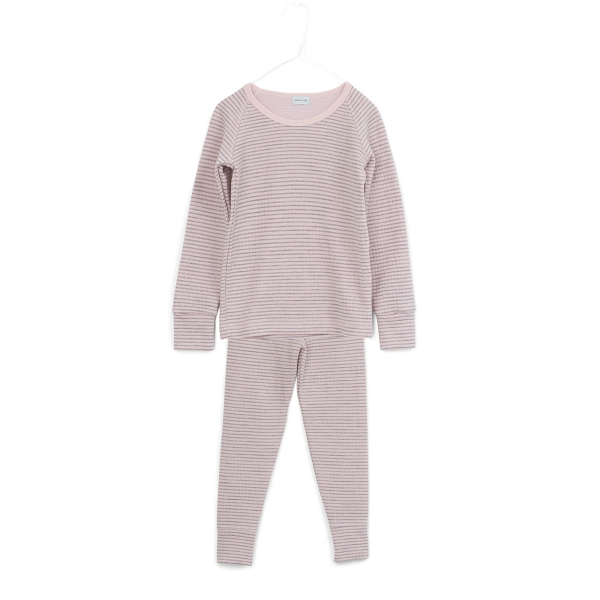 MINI A TURE - Merino Woll-Schlafanzug BELA geringelt