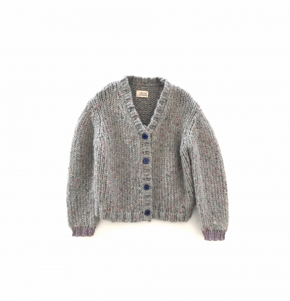 LONGLIVETHEQUEEN  -  Strick-Cardigan in grau