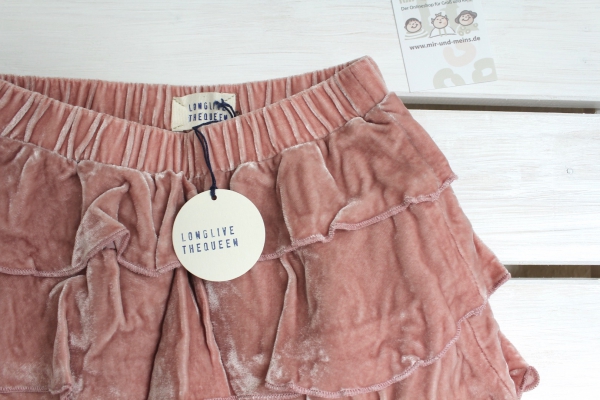 LONGLIVETHEQUEEN -  velours ruffle skirt