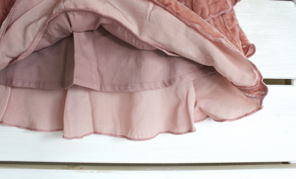 LONGLIVETHEQUEEN -  velours ruffle skirt