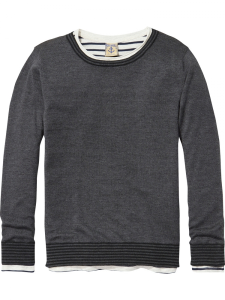 SCOTCH SHRUNK - 2in1 style pullover with inner tee