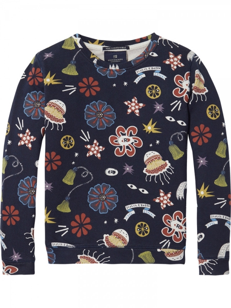 Scotch R'Belle - allover printed crewneck sweat