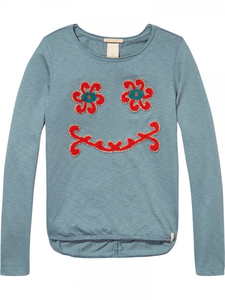 Scotch R'Belle - embellished tee with curved hem