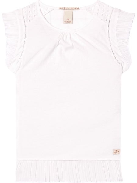 Scotch R'Belle - jersey top with pleated woven ruffles