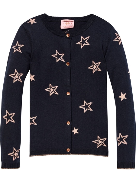 Scotch R'Belle - cardigan with allover star intarsia