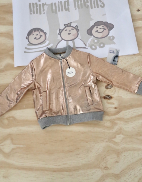 LONGLIVETHEQUEEN - sweat bomber jacket metallic copper