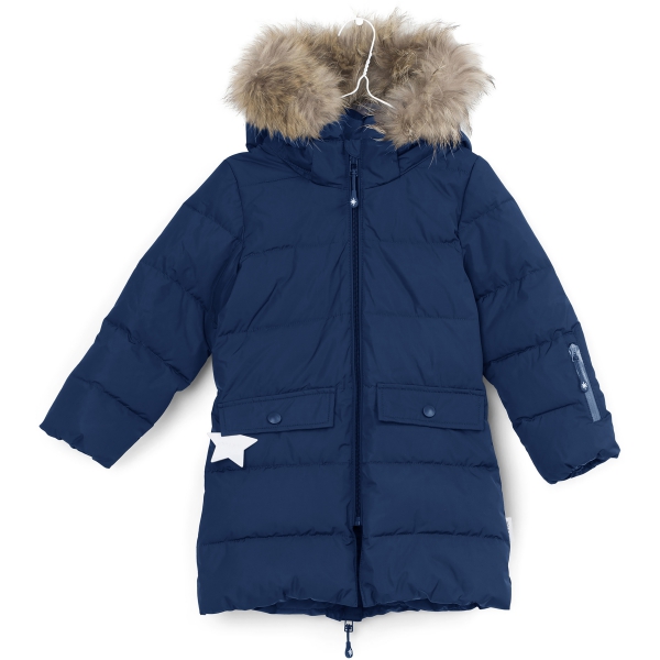 MINI A TURE - Daunenmantel mit Fell DEENA FUR navy