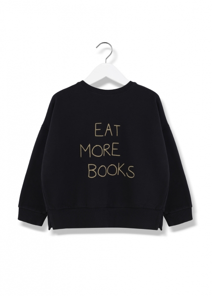 kids on the moon - eat more books sweatshirt