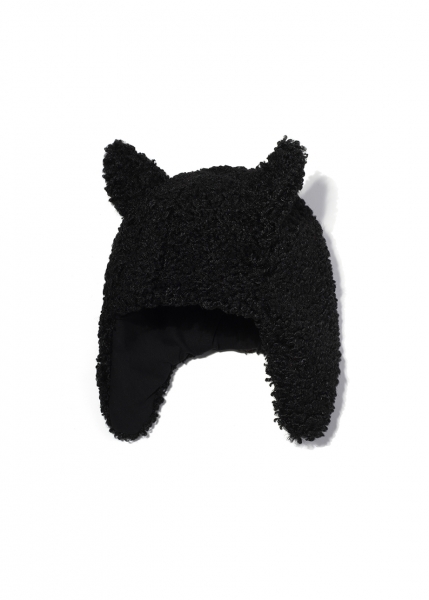 kids on the moon - faun faux fur cap black