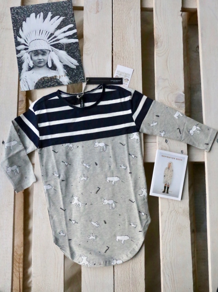 little10days - dress stripe mix