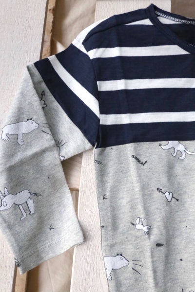 little10days - dress stripe mix