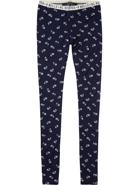 SCOTCH R'BELLE  - Leggings blau mit Paisley-Print