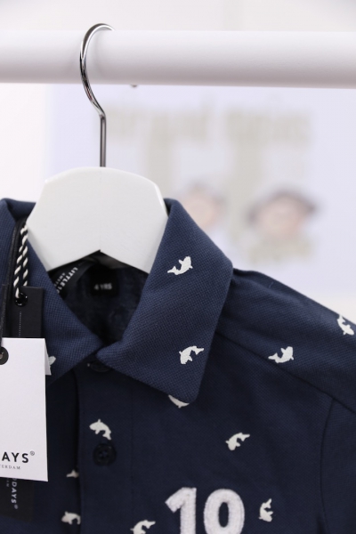 little10days - Polo dunkelblau "Koi"