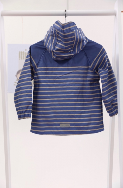 MINI A TURE  -  Regenjacke JULIEN bijou blue mit Streifen