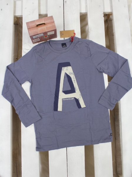 SCOTCH SHRUNK  - "Letter" Longsleeve in graublau