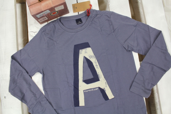 SCOTCH SHRUNK  - "Letter" Longsleeve in graublau