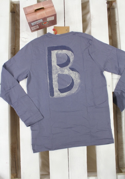 SCOTCH SHRUNK  - "Letter" Longsleeve in graublau