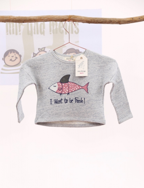 Nice Things Mini  - Sweatshirt mit Fisch-Print