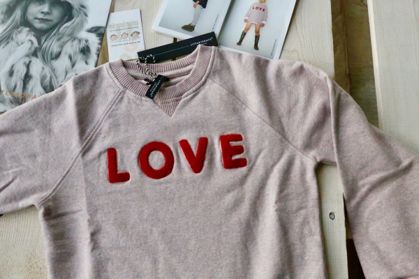 little10days - Sweatshirt in pinkmelange "LOVE"