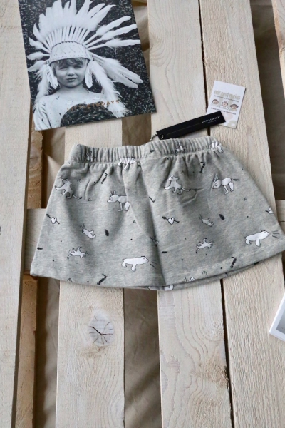 little10days - skirt ollie grey melange
