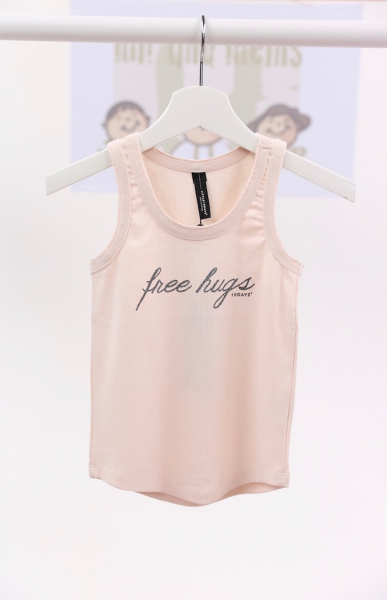 little10days - singlet rib in pale rose