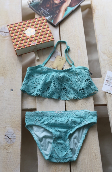 SCOTCH R'BELLE - Bikini in aqua blue mit Spitze