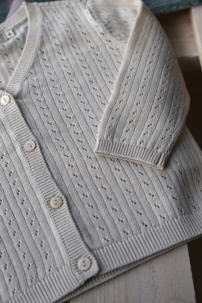 nice things mini - openwork v-neck jacket
