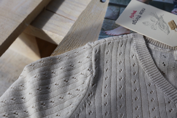 nice things mini - openwork v-neck jacket