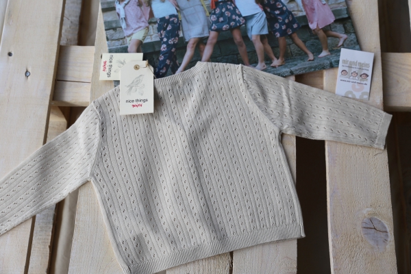 nice things mini - openwork v-neck jacket
