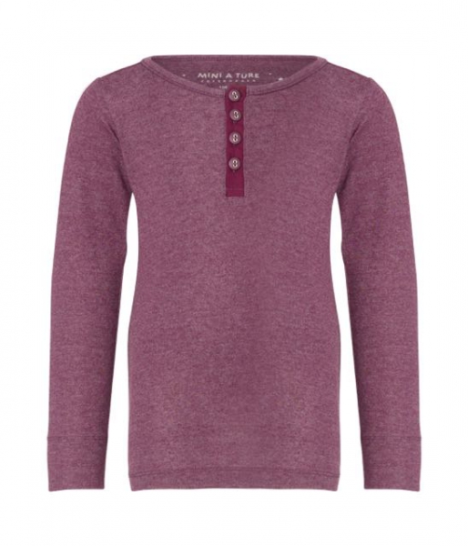 MINI A TURE - Basic Henley NICLAS in bordeaux