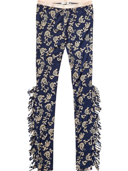 Scotch R'Belle - legging with artwork and fringes