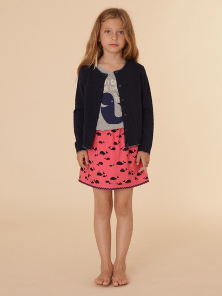 nice things mini - "nice whales" skirt