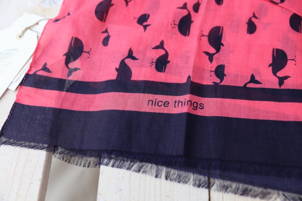 nice things mini - "nice whales" scarf