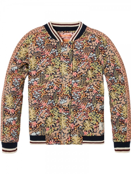 Scotch R'Belle - quilted bomber jacket with jungle print