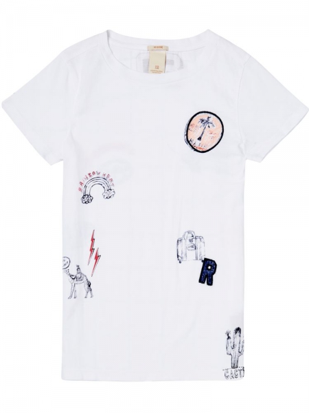 Scotch R'Belle - tee with scribbles and embroideries