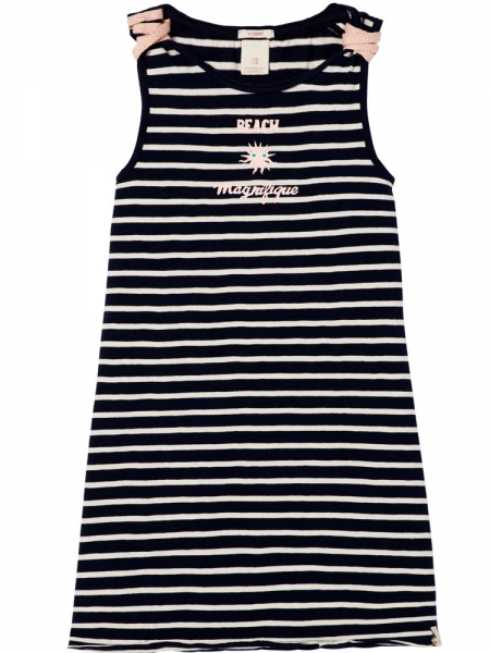 SCOTCH R'BELLE - Jersey Tankdress navy gestreift