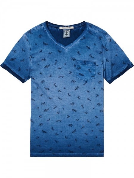 Scotch Shrunk - v-neck tee with washing