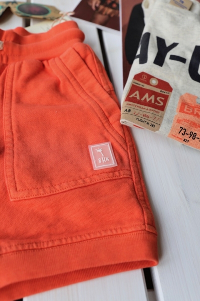 Scotch Shrunk - garment dyed sweat short in worker styling