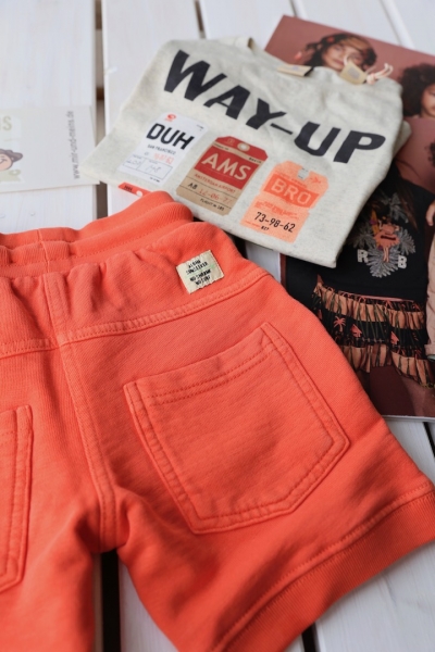 Scotch Shrunk - garment dyed sweat short in worker styling