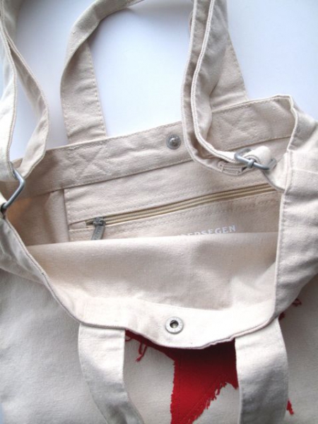 KINDERSEGEN Hamburg - toller Canvas Shopper mit Stern natur/rot