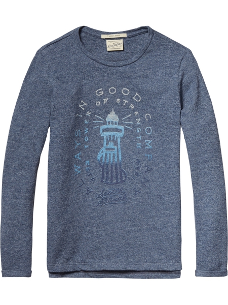 SCOTCH SHRUNK  - Longsleeve navy-melange mit Print