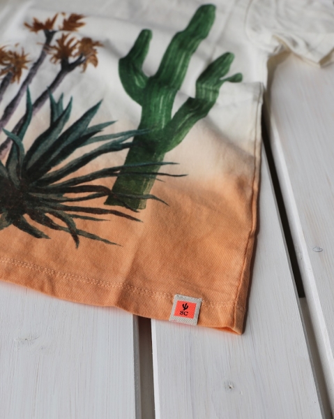 Scotch Shrunk - tee with photoprint and dip dye