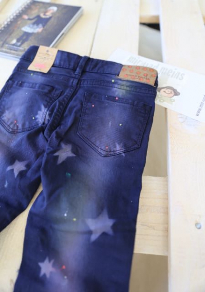 SCOTCH R'BELLE -  5-Pocket Pants navy mit Sternen