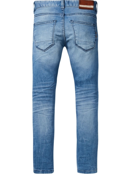 SCOTCH SHRUNK - strummer sweat denim light indigo