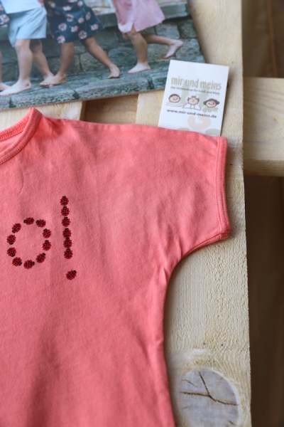 nice things mini - "Hello" t-shirt ladybugs